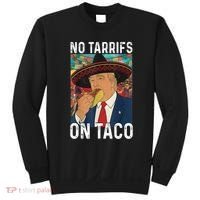 No Tariffs On Taco Funny Mexican Fiesta Cinco De Mayo Trump Sweatshirt thumb 0
