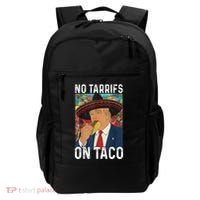 No Tariffs On Taco Funny Mexican Fiesta Cinco De Mayo Trump Backpack thumb 0