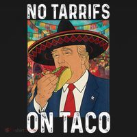 No Tariffs On Taco Funny Mexican Fiesta Cinco De Mayo Trump Ornament thumb 1