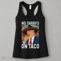No Tariffs On Taco Funny Mexican Fiesta Cinco De Mayo Trump Women's Tank Top thumb 3