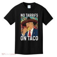 No Tariffs On Taco Funny Mexican Fiesta Cinco De Mayo Trump Kids T-Shirt thumb 0