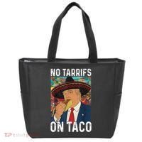 No Tariffs On Taco Funny Mexican Fiesta Cinco De Mayo Trump Tote Bag thumb 0