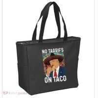 No Tariffs On Taco Funny Mexican Fiesta Cinco De Mayo Trump Tote Bag thumb 2