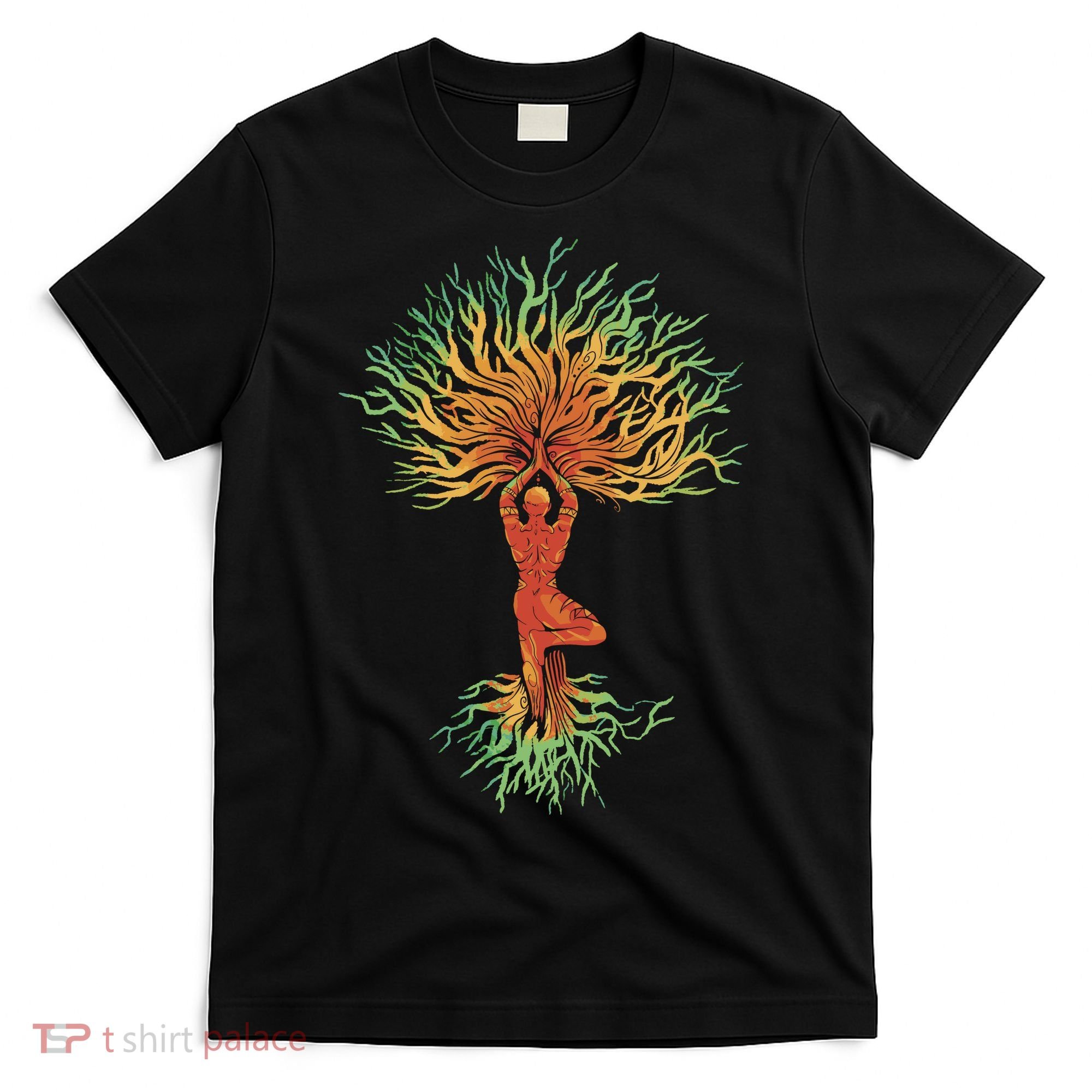 Nature Tree Of Life Yoga Colorful T-Shirt