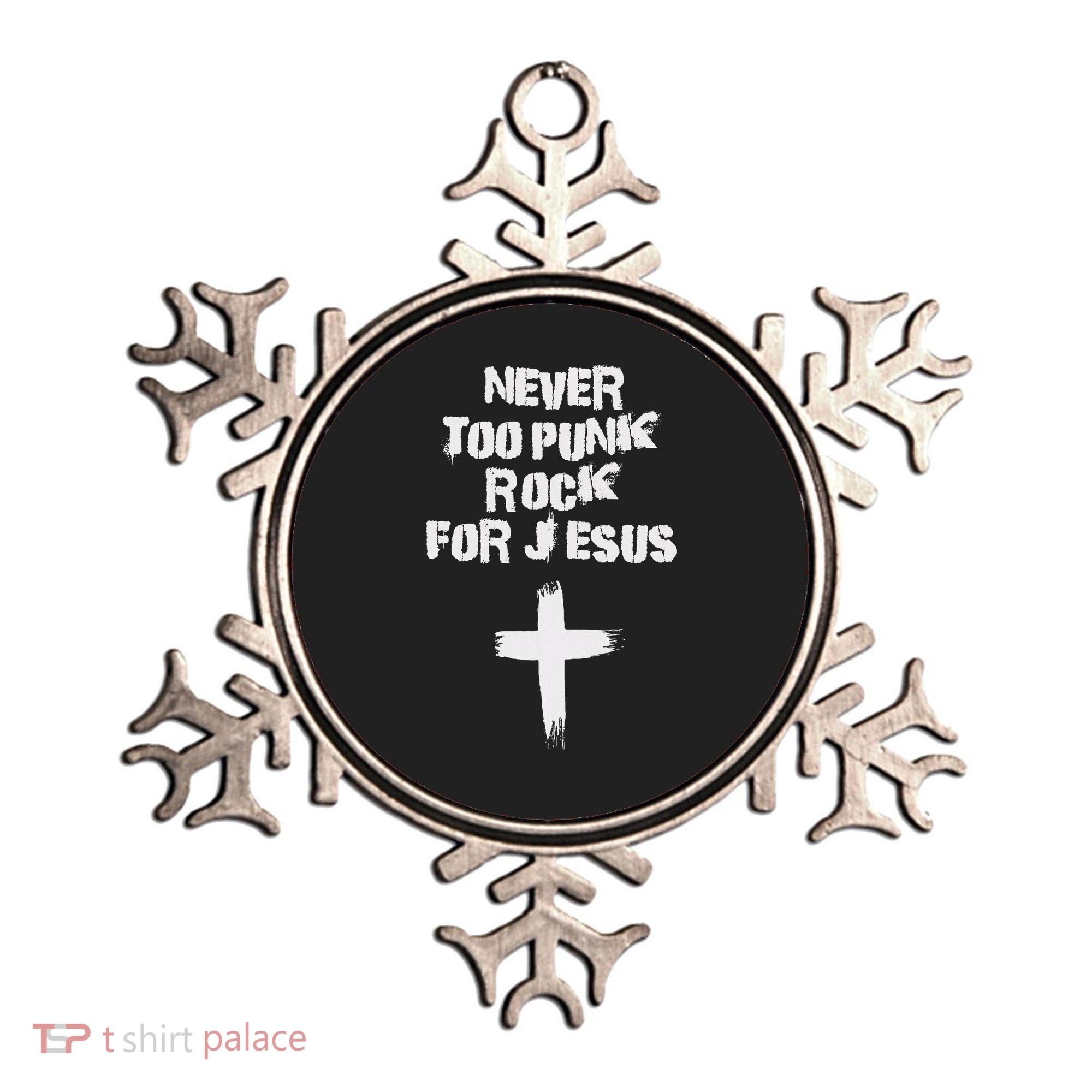 Never Too Punk Rock For Jesus Religious Christian Bands Ornament