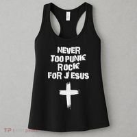 Never Too Punk Rock For Jesus Religious Christian Bands Women's Tank Top thumb 3