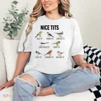 Nice Tits Pun Joke Funny Bird Lover Enthusiast Birdwatcher Comfort Colors T-Shirt thumb 2