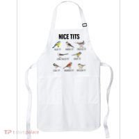 Nice Tits Pun Joke Funny Bird Lover Enthusiast Birdwatcher Apron thumb 0