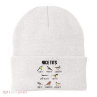 Nice Tits Pun Joke Funny Bird Lover Enthusiast Birdwatcher Beanie thumb 0