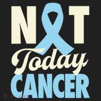 Not Today Prostate Cancer Light Blue Ribbon Awareness Gift Women's Sweatshirt thumb 2