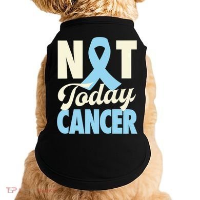 Not Today Prostate Cancer Light Blue Ribbon Awareness Gift Doggie Tank