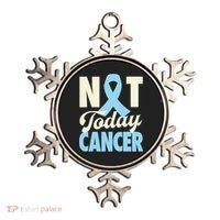 Not Today Prostate Cancer Light Blue Ribbon Awareness Gift Ornament thumb 0
