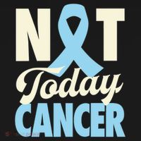 Not Today Prostate Cancer Light Blue Ribbon Awareness Gift Ornament thumb 1