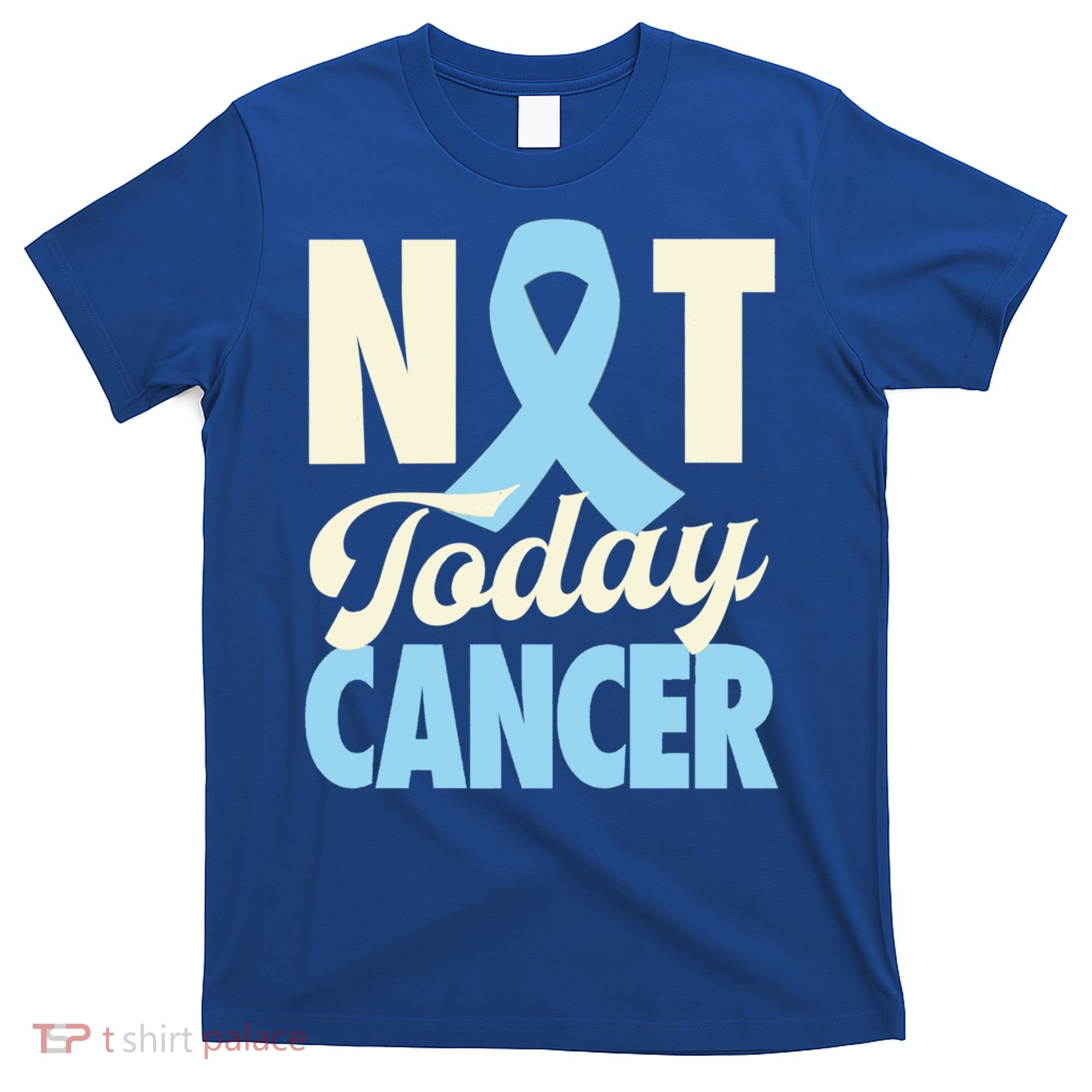 Not Today Prostate Cancer Light Blue Ribbon Awareness Gift T-Shirt