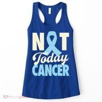 Not Today Prostate Cancer Light Blue Ribbon Awareness Gift Women's Tank Top thumb 0