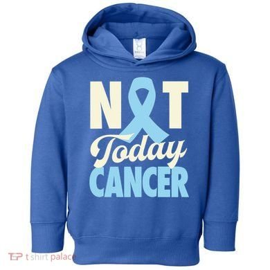 Not Today Prostate Cancer Light Blue Ribbon Awareness Gift Toddler Hoodie