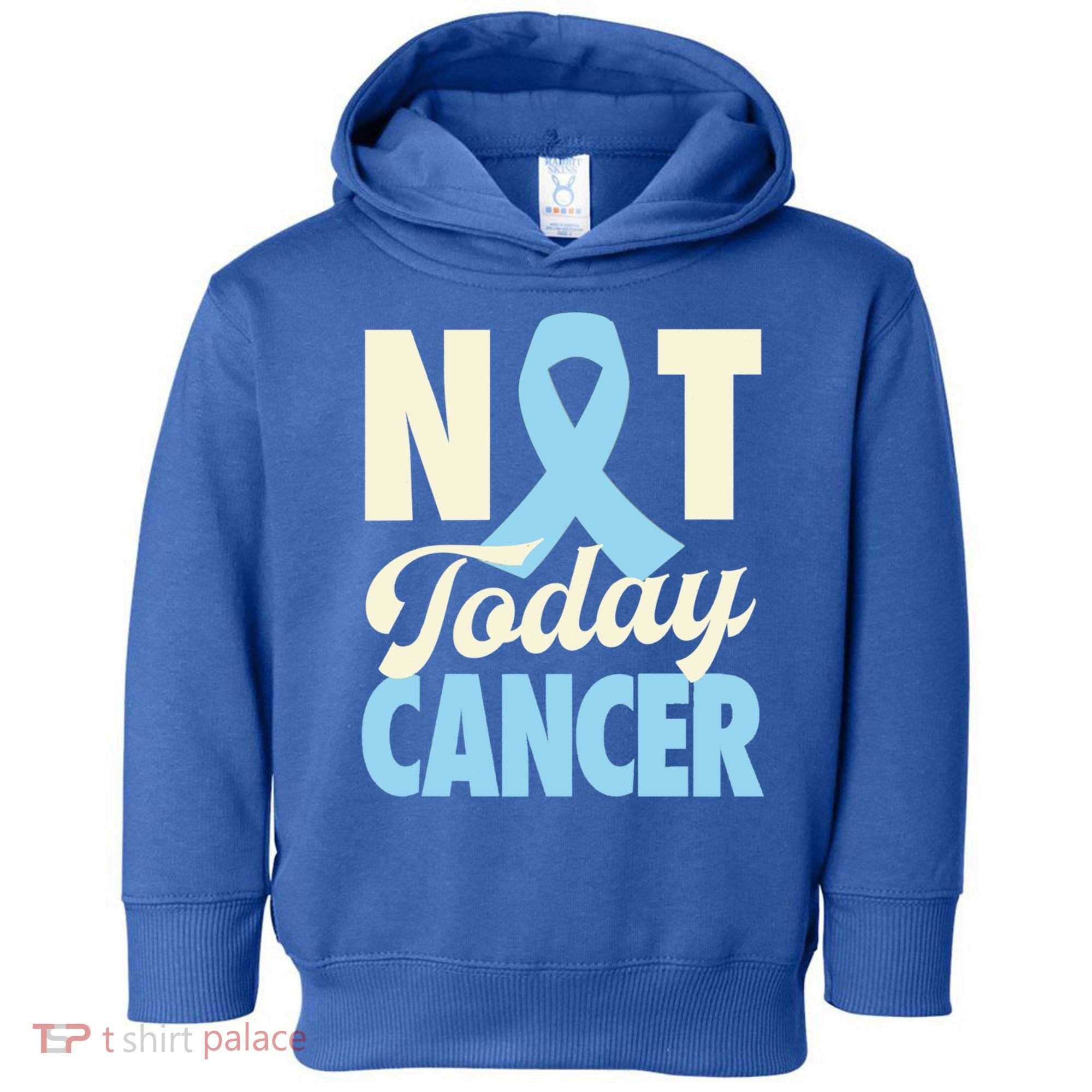Not Today Prostate Cancer Light Blue Ribbon Awareness Gift Toddler Hoodie