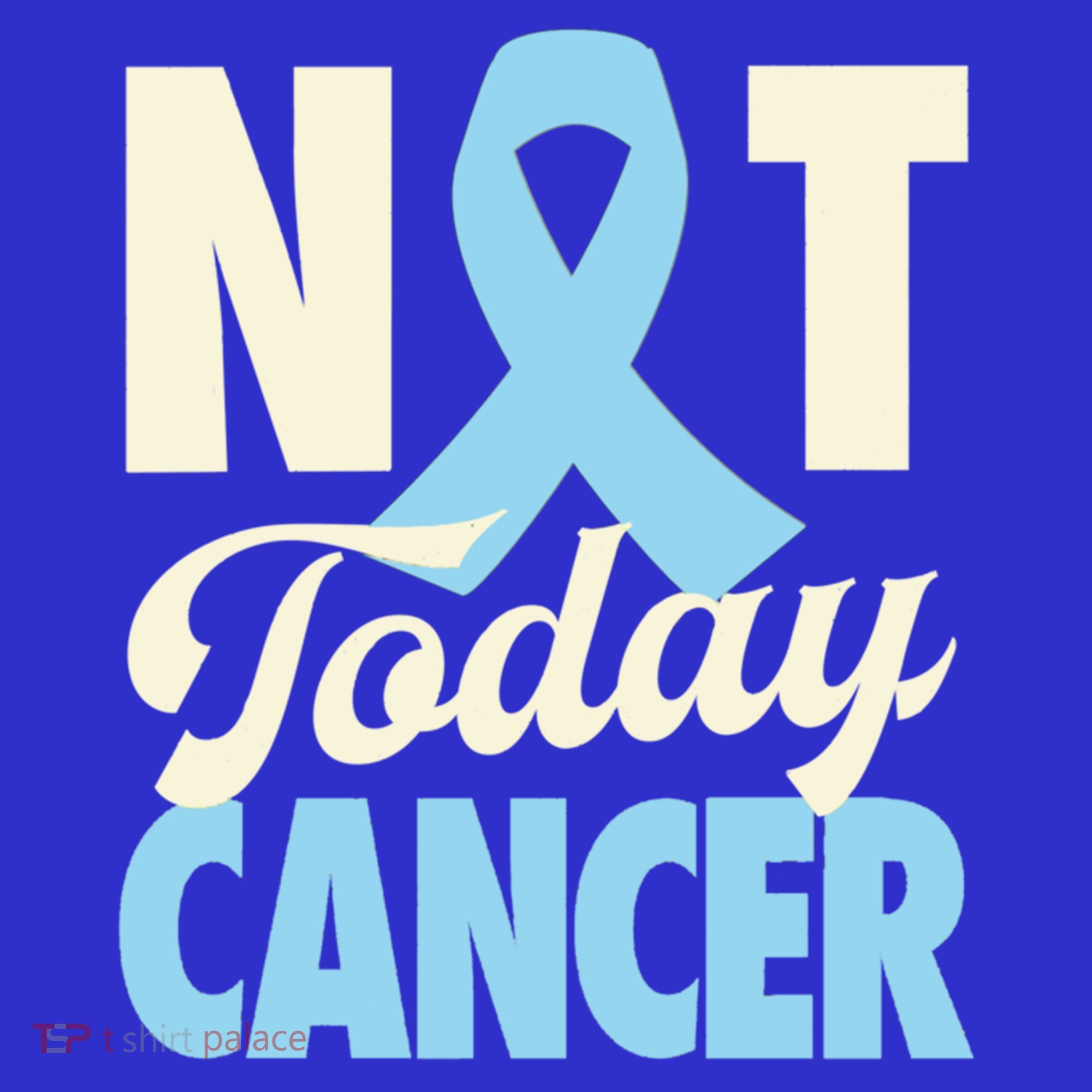 Not Today Prostate Cancer Light Blue Ribbon Awareness Gift Tank Top