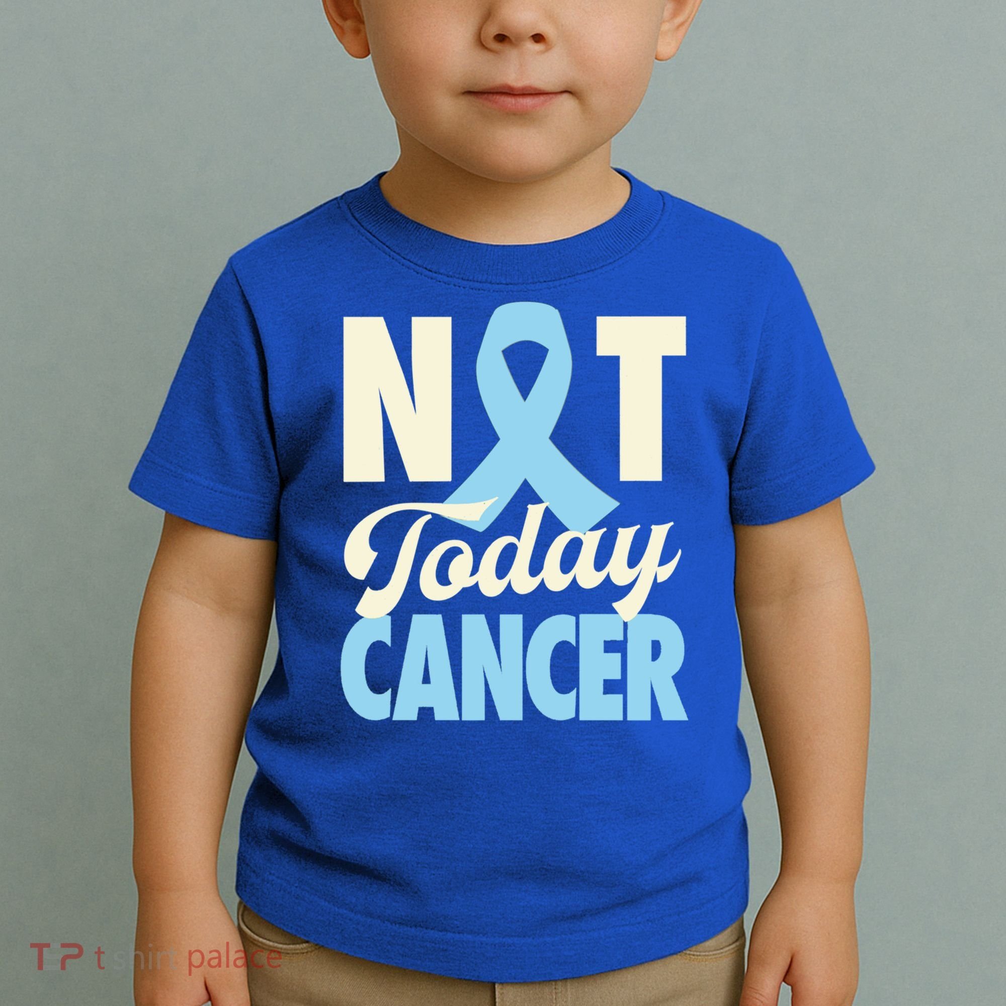 Not Today Prostate Cancer Light Blue Ribbon Awareness Gift Toddler T-Shirt