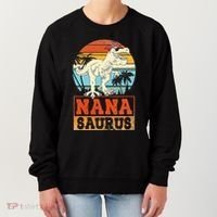 Nanasaurus T Rex Dinosaur Nana Saurus Family Matching Women's Sweatshirt thumb 0