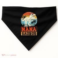 Nanasaurus T Rex Dinosaur Nana Saurus Family Matching USA-Made Doggie Bandana thumb 0