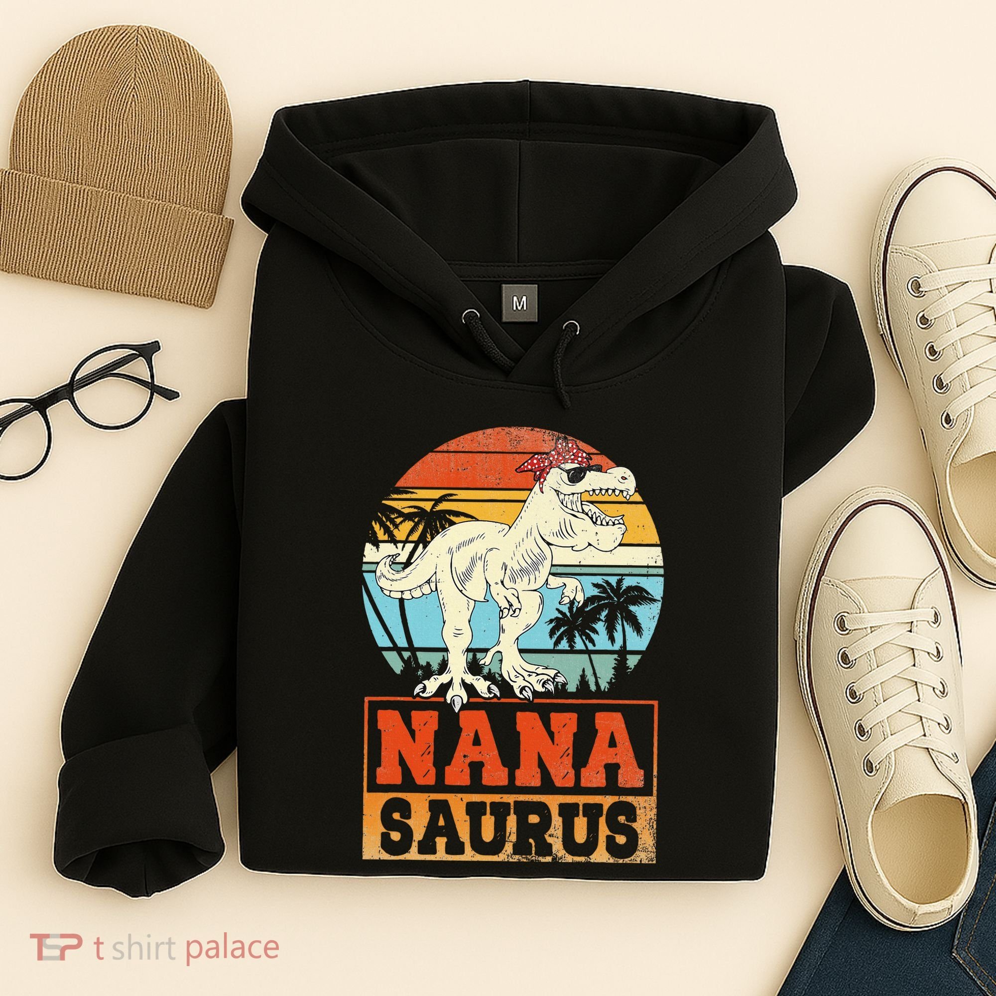 Nanasaurus T Rex Dinosaur Nana Saurus Family Matching Hoodie