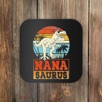 Nanasaurus T Rex Dinosaur Nana Saurus Family Matching Coaster thumb 0