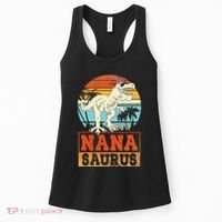 Nanasaurus T Rex Dinosaur Nana Saurus Family Matching Women's Tank Top thumb 0