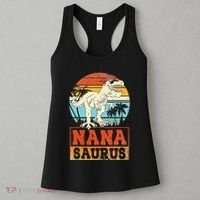 Nanasaurus T Rex Dinosaur Nana Saurus Family Matching Women's Tank Top thumb 3