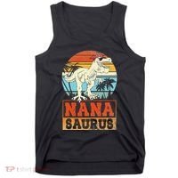Nanasaurus T Rex Dinosaur Nana Saurus Family Matching Tank Top thumb 0