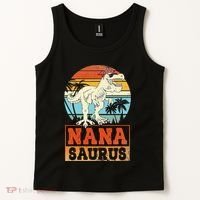 Nanasaurus T Rex Dinosaur Nana Saurus Family Matching Tank Top thumb 2