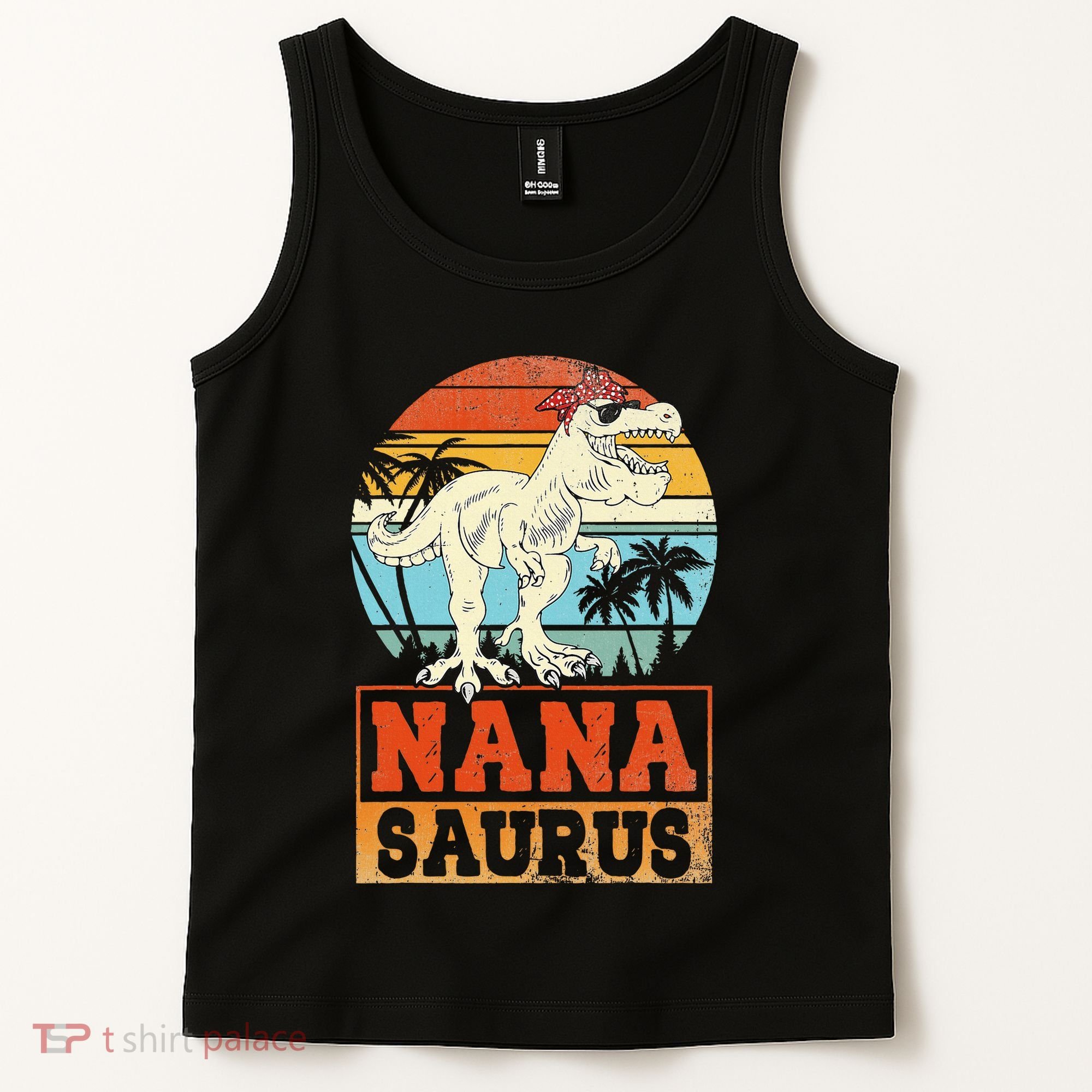 Nanasaurus T Rex Dinosaur Nana Saurus Family Matching Tank Top