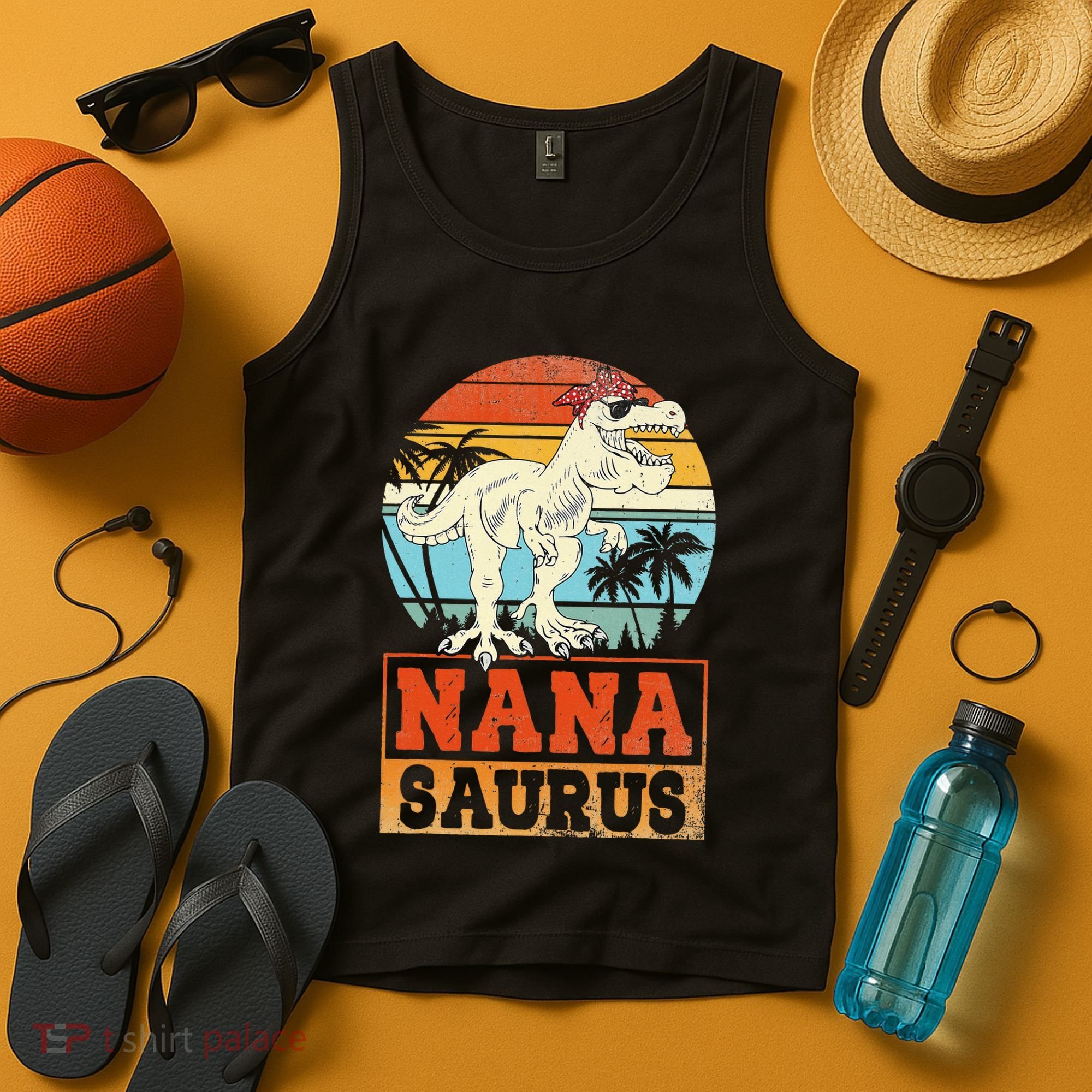 Nanasaurus T Rex Dinosaur Nana Saurus Family Matching Tank Top