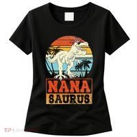 Nanasaurus T Rex Dinosaur Nana Saurus Family Matching Women's T-Shirt thumb 0