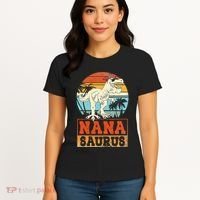 Nanasaurus T Rex Dinosaur Nana Saurus Family Matching Women's T-Shirt thumb 4