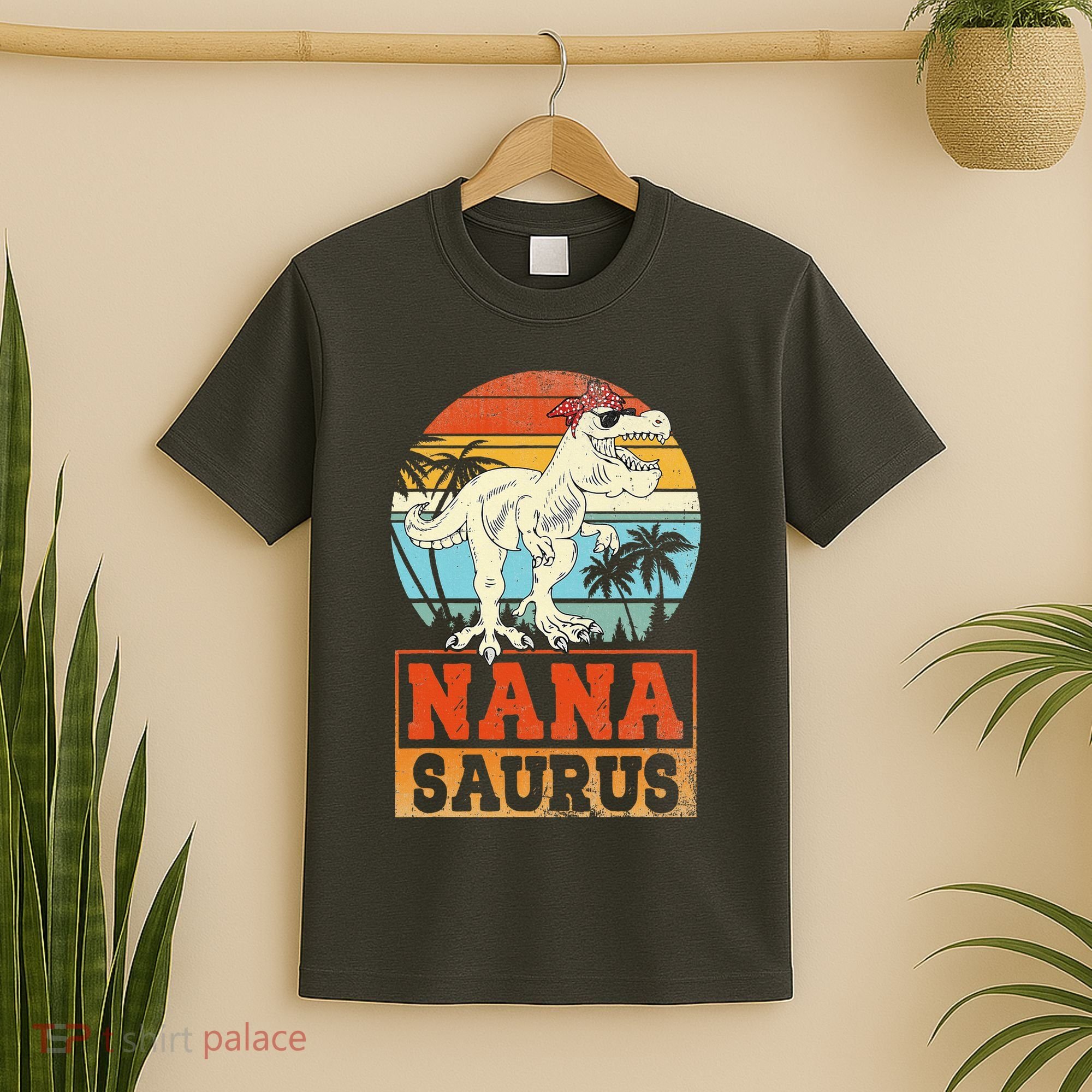 Nanasaurus T Rex Dinosaur Nana Saurus Family Matching T-Shirt