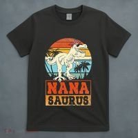 Nanasaurus T Rex Dinosaur Nana Saurus Family Matching T-Shirt thumb 4