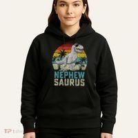 Nephewsaurus T Rex Dinosaur Nephew Saurus FatherS Family Hoodie thumb 5