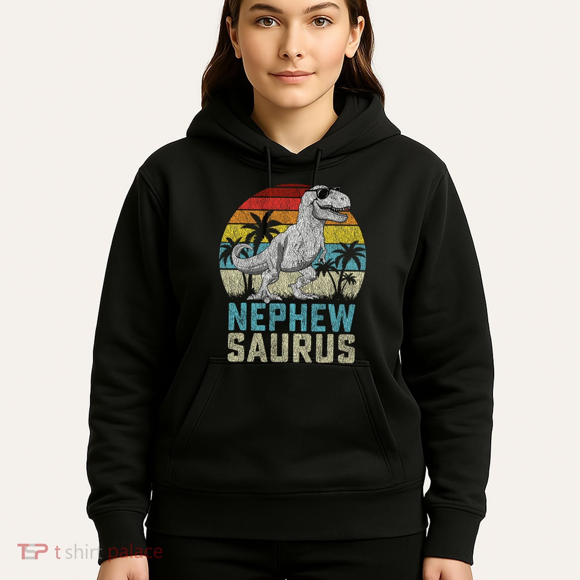 Nephewsaurus T Rex Dinosaur Nephew Saurus FatherS Family Hoodie