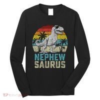 Nephewsaurus T Rex Dinosaur Nephew Saurus FatherS Family Long Sleeve Shirt thumb 0