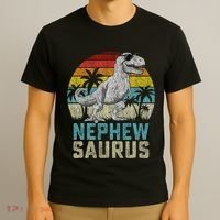 Nephewsaurus T Rex Dinosaur Nephew Saurus FatherS Family T-Shirt thumb 3