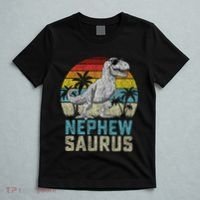 Nephewsaurus T Rex Dinosaur Nephew Saurus FatherS Family T-Shirt thumb 5