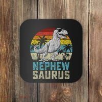 Nephewsaurus T Rex Dinosaur Nephew Saurus FatherS Family Coaster thumb 0