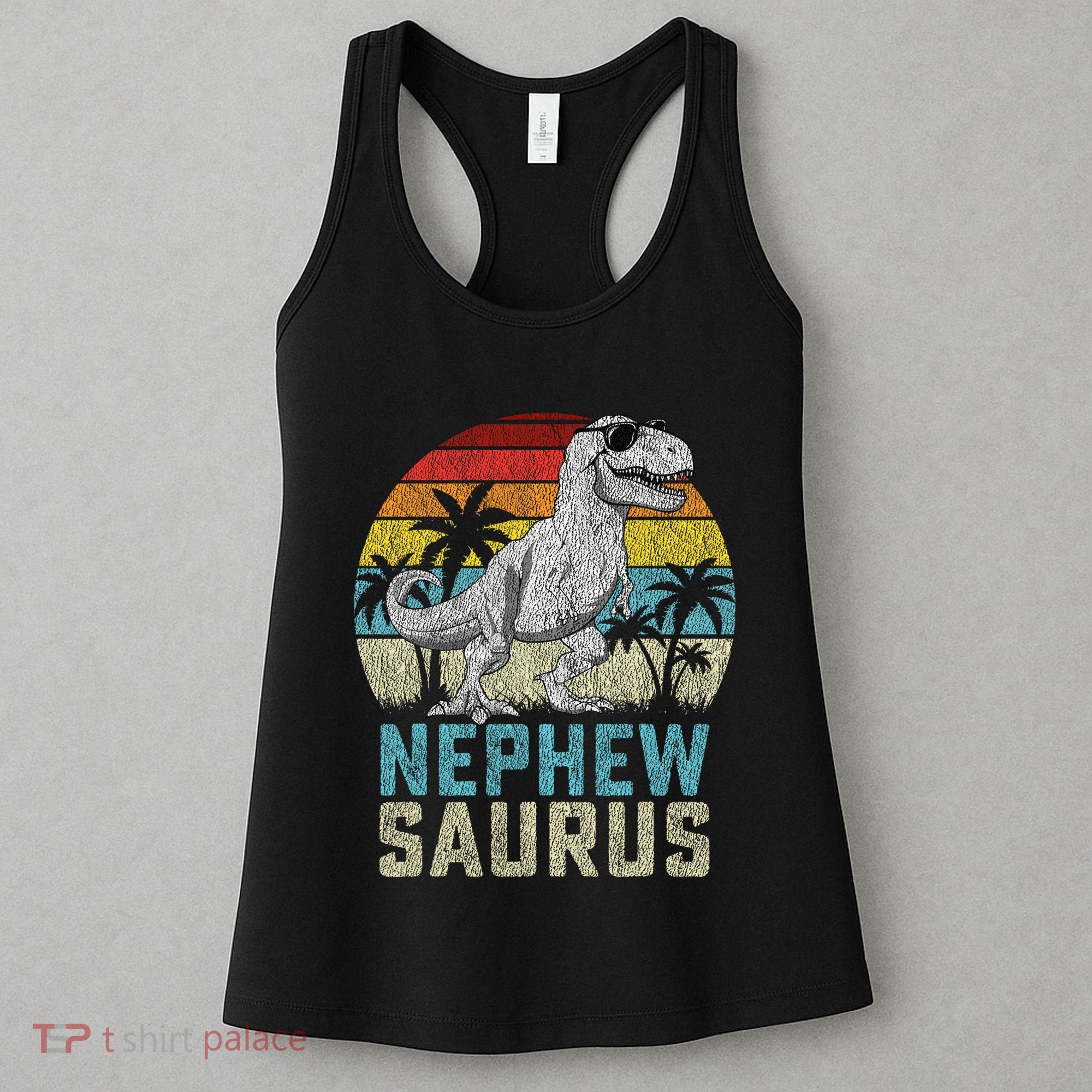 Nephewsaurus T Rex Dinosaur Nephew Saurus FatherS Family Women's Tank Top