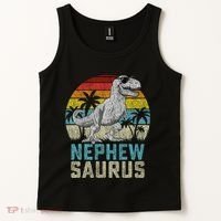 Nephewsaurus T Rex Dinosaur Nephew Saurus FatherS Family Tank Top thumb 2