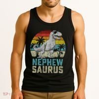 Nephewsaurus T Rex Dinosaur Nephew Saurus FatherS Family Tank Top thumb 3