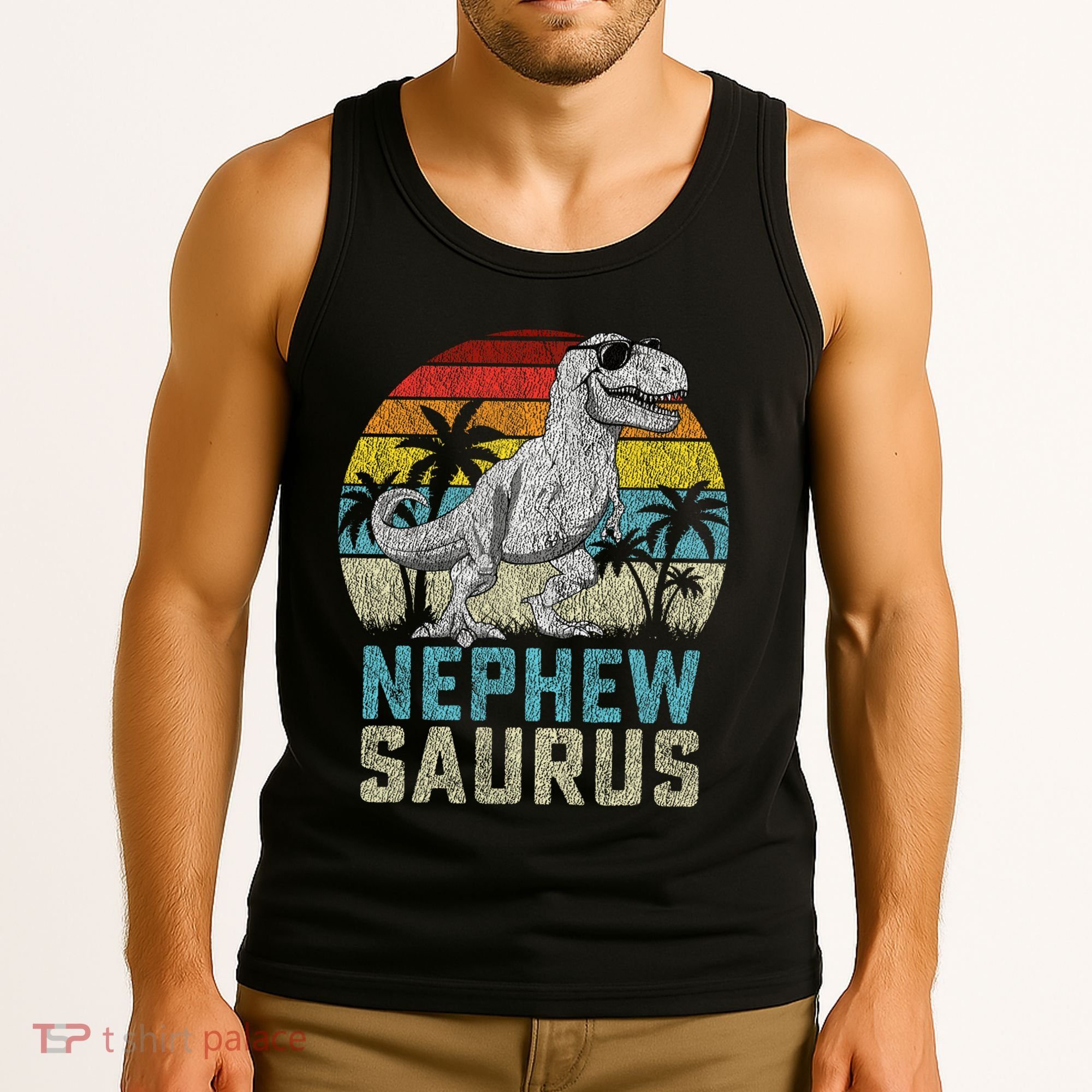 Nephewsaurus T Rex Dinosaur Nephew Saurus FatherS Family Tank Top