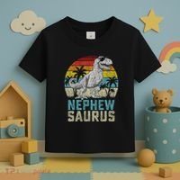 Nephewsaurus T Rex Dinosaur Nephew Saurus FatherS Family Toddler T-Shirt thumb 3