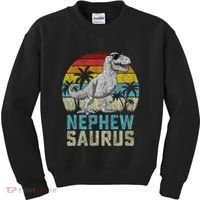 Nephewsaurus T Rex Dinosaur Nephew Saurus FatherS Family Kids Sweatshirt thumb 0