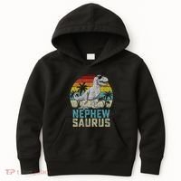 Nephewsaurus T Rex Dinosaur Nephew Saurus FatherS Family Kids Hoodie thumb 0